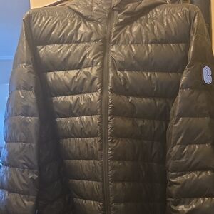 Coach Black Quilted Puffer Jacket with Hood